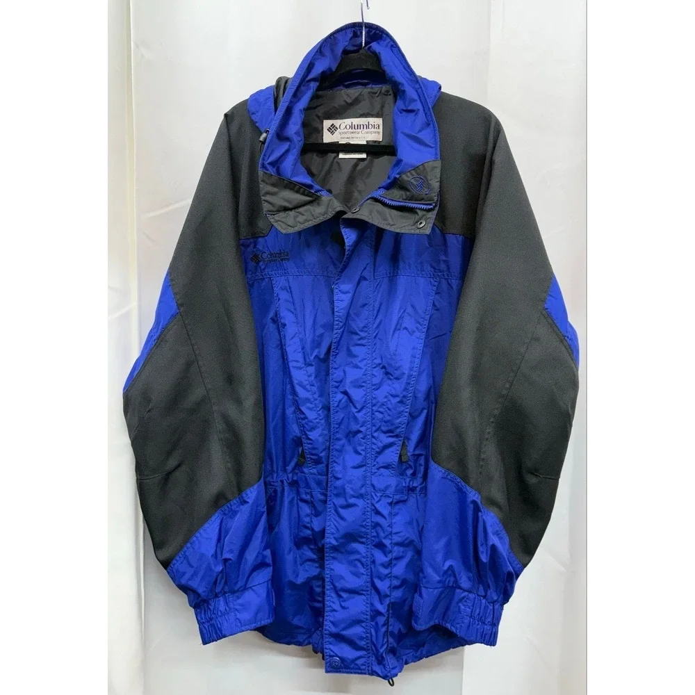 W5 VTG Columbia Men's Jacket Royal Blue‎ Black Size XL